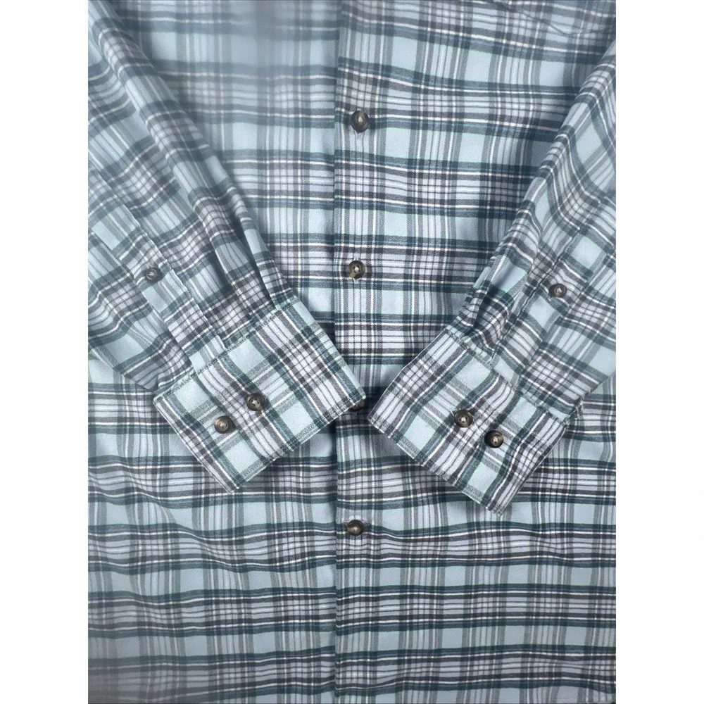 Peter Millar Crown  Sport Shirt Size XXL  Blue Gingham Check Plaid - Picture 4 of 11